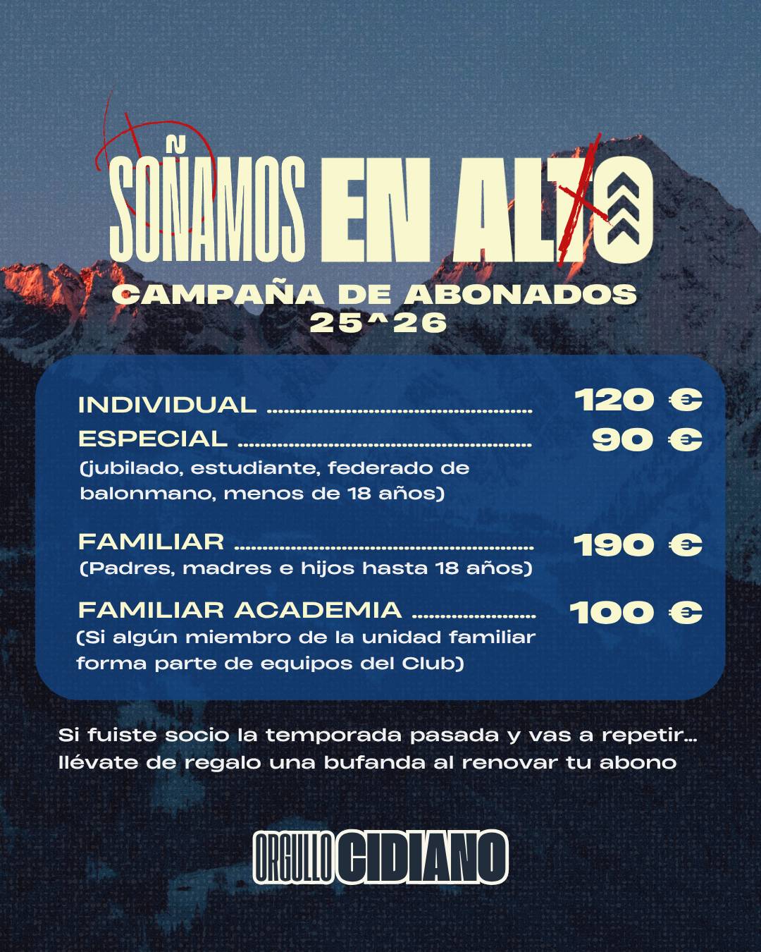 CAMPAÑA ABONADOS BALONMANO